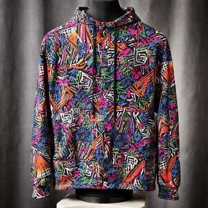 Vintage Aerodynamic Graffiti Surf Windbreaker